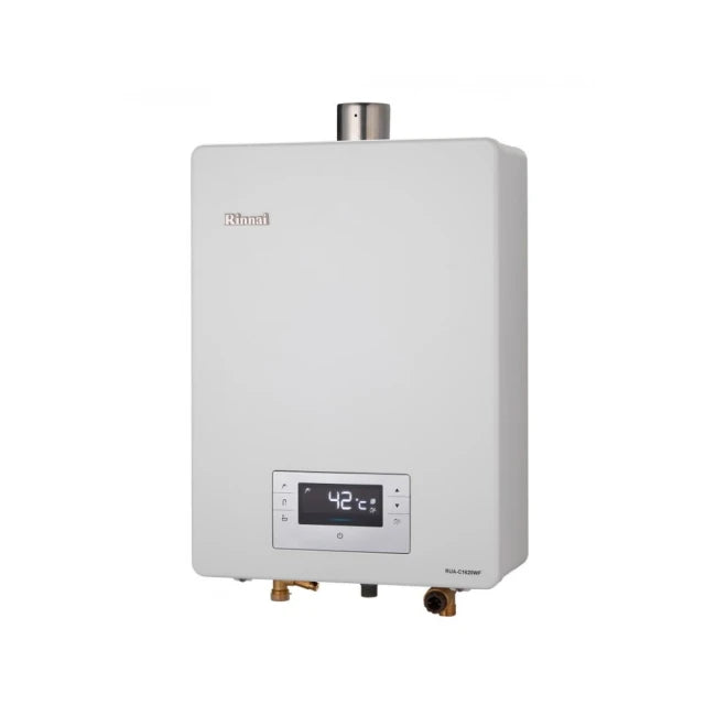 Rinnai 林內|RUA-C1620WF 屋內強制排氣型16L熱水器 (三段火排、水量伺服)(含運不安裝,安裝費另計)