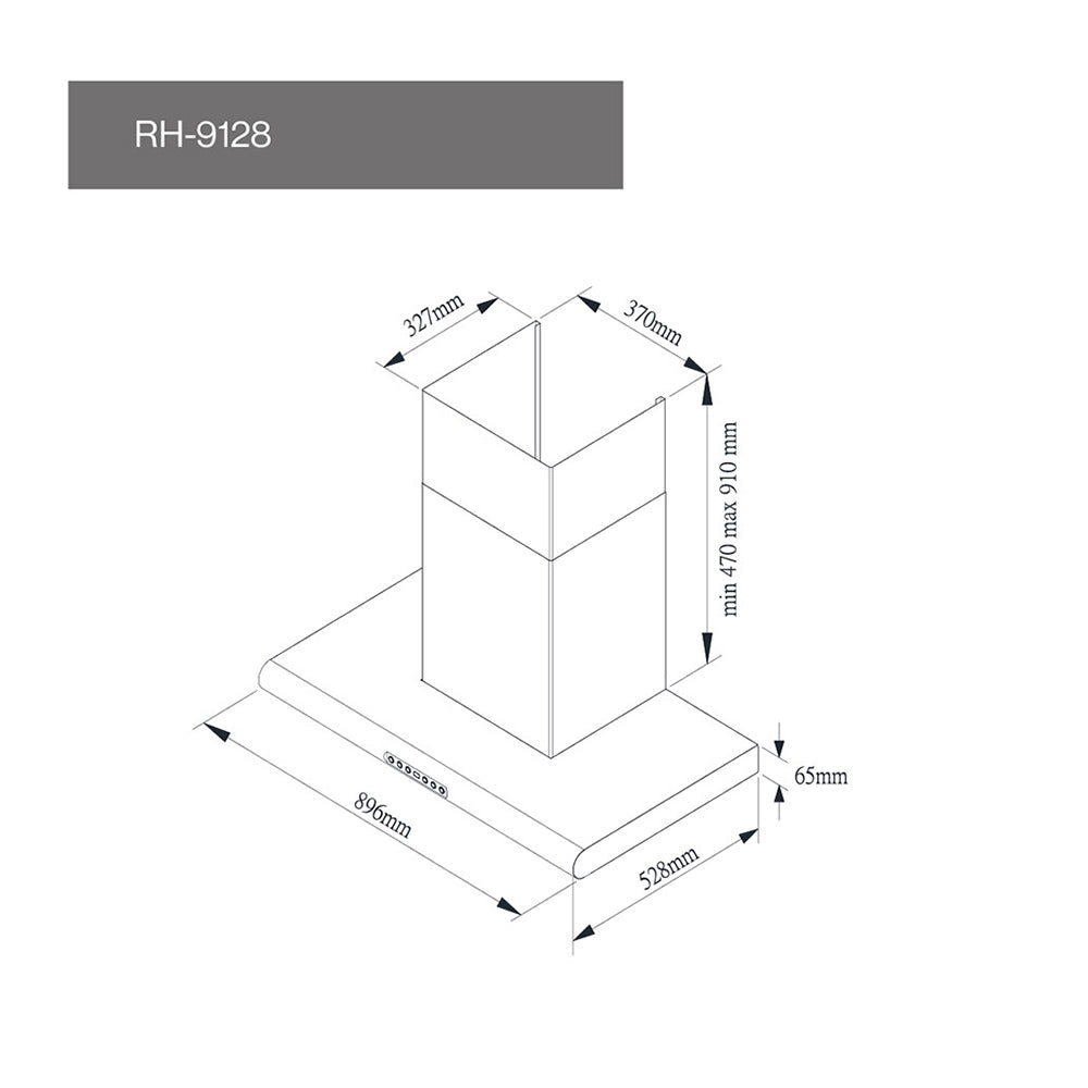 Rinnai 林內|RH-9128 守護者小鯊.倒T式導流板排油煙機(含運不安裝,安裝費另計)