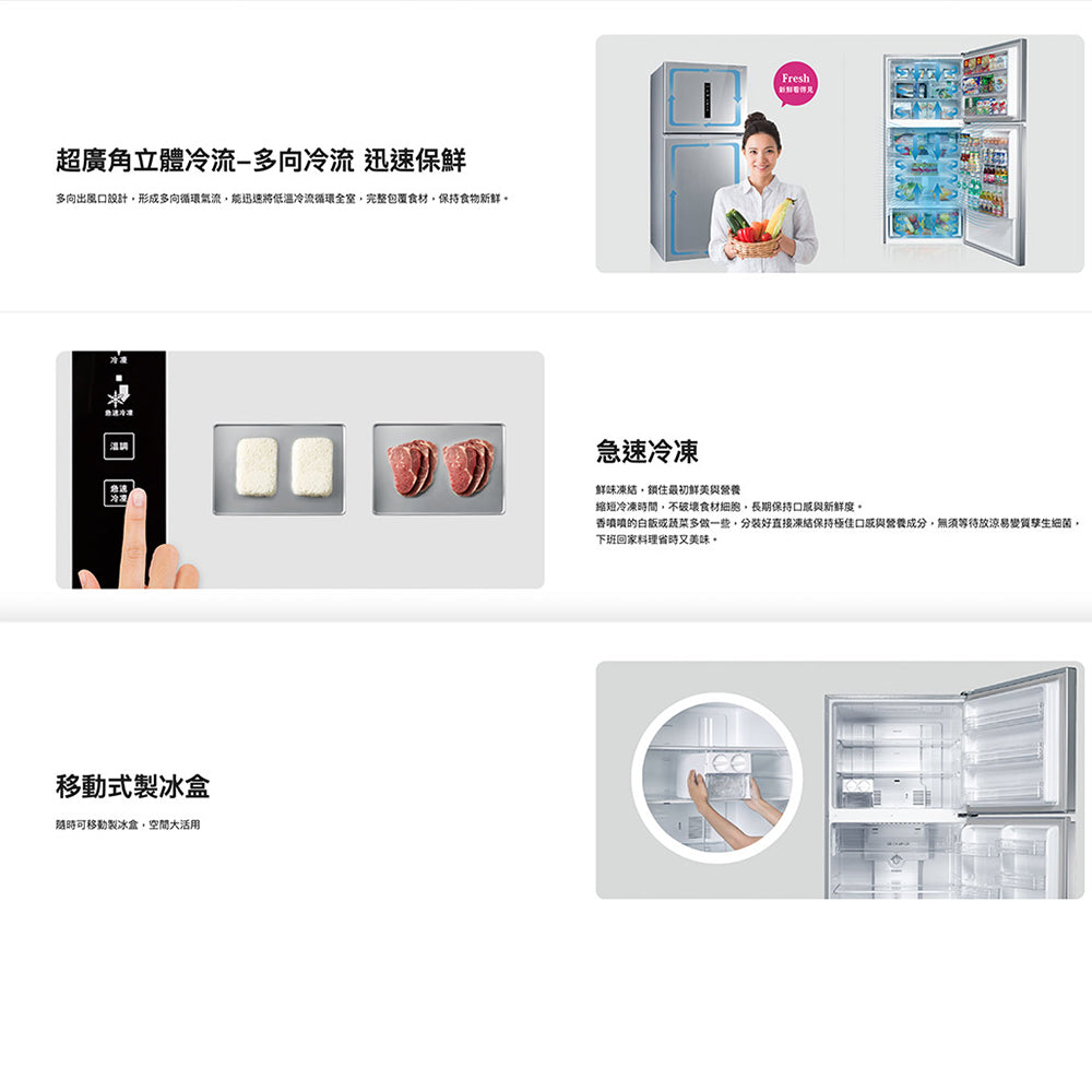 奇美CHIMEI|578L變頻三門冰箱 UR-P580VC