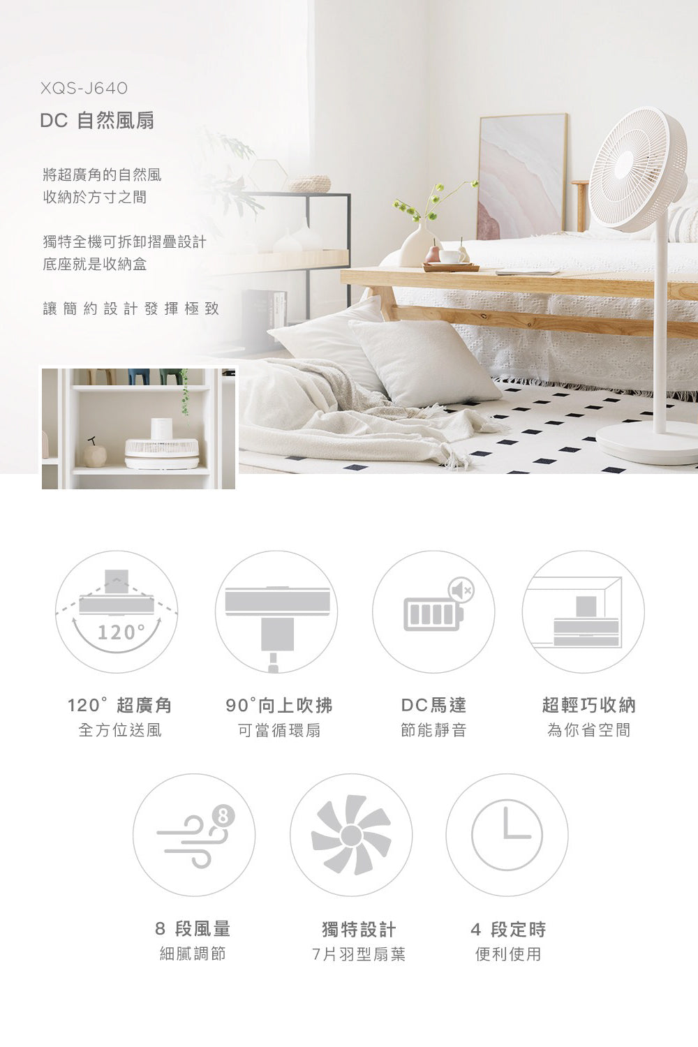 正負零 | XQS-J640 12吋 DC自然風扇