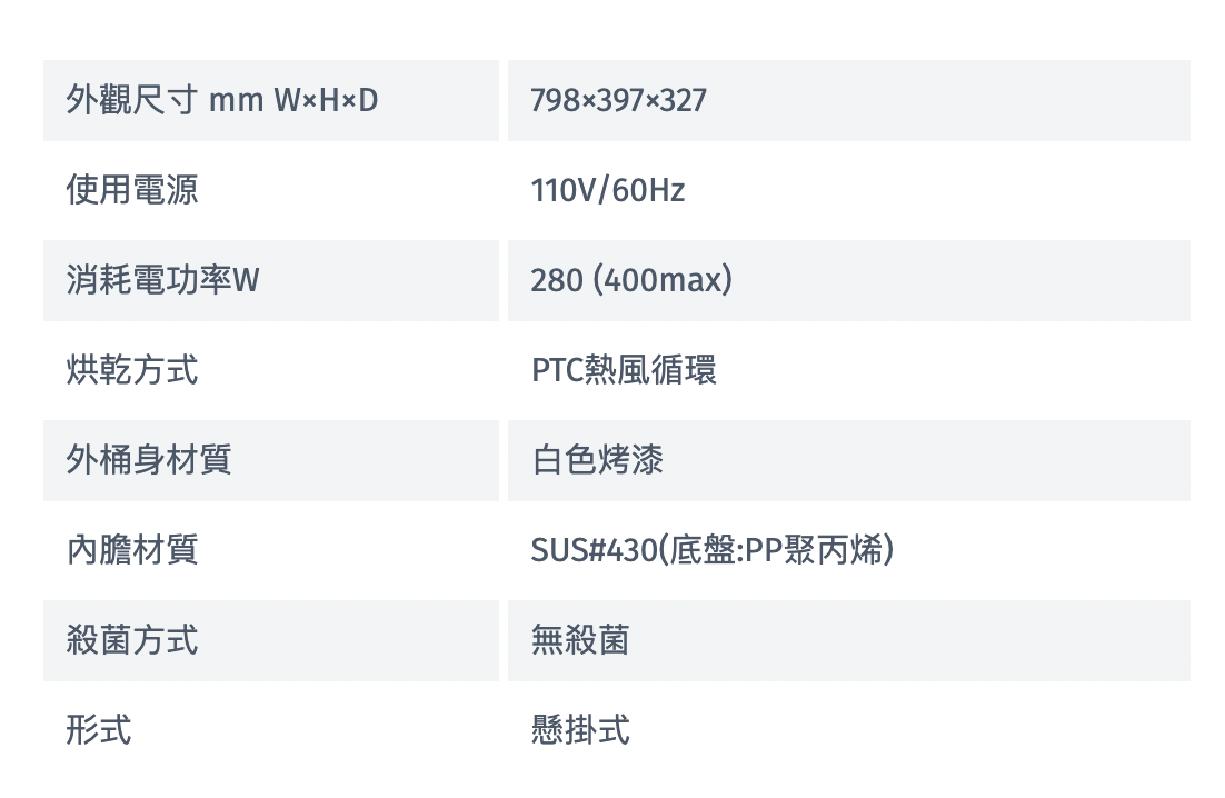 Rinnai 林內|RKD-380L(W) 懸掛式熱風循環烘碗機 80cm(含運不安裝,安裝費另計)