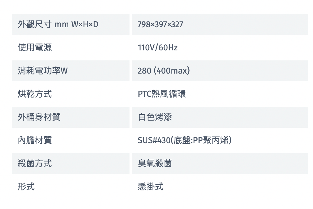 Rinnai 林內|RKD-380SL(W) 懸掛式熱風循環烘碗機 80cm(含運不安裝,安裝費另計)