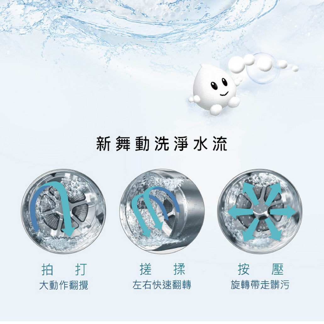 Panasonic 國際牌|NA-V160MW 16公斤高效抑菌變頻溫水滾筒洗衣機
