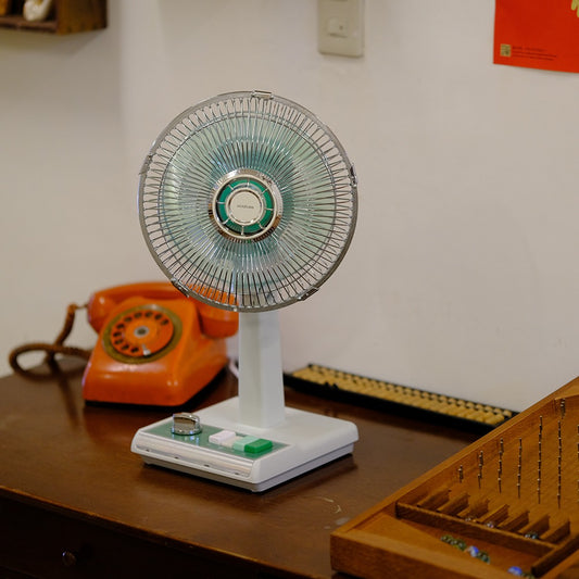 KOIZUMI|10吋復古電風扇KLF-G035(藍白/綠白)