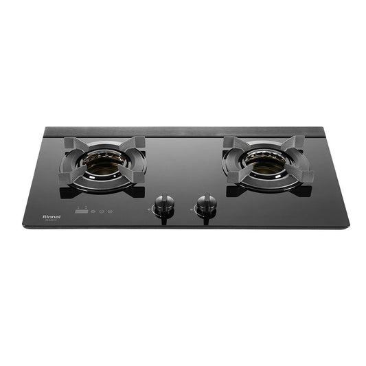Rinnai 林內|RB-N2621G(B) 檯面式內焰二口爐 (黑玻)(LED旋鈕)(定時) (含運不安裝,安裝費另計)