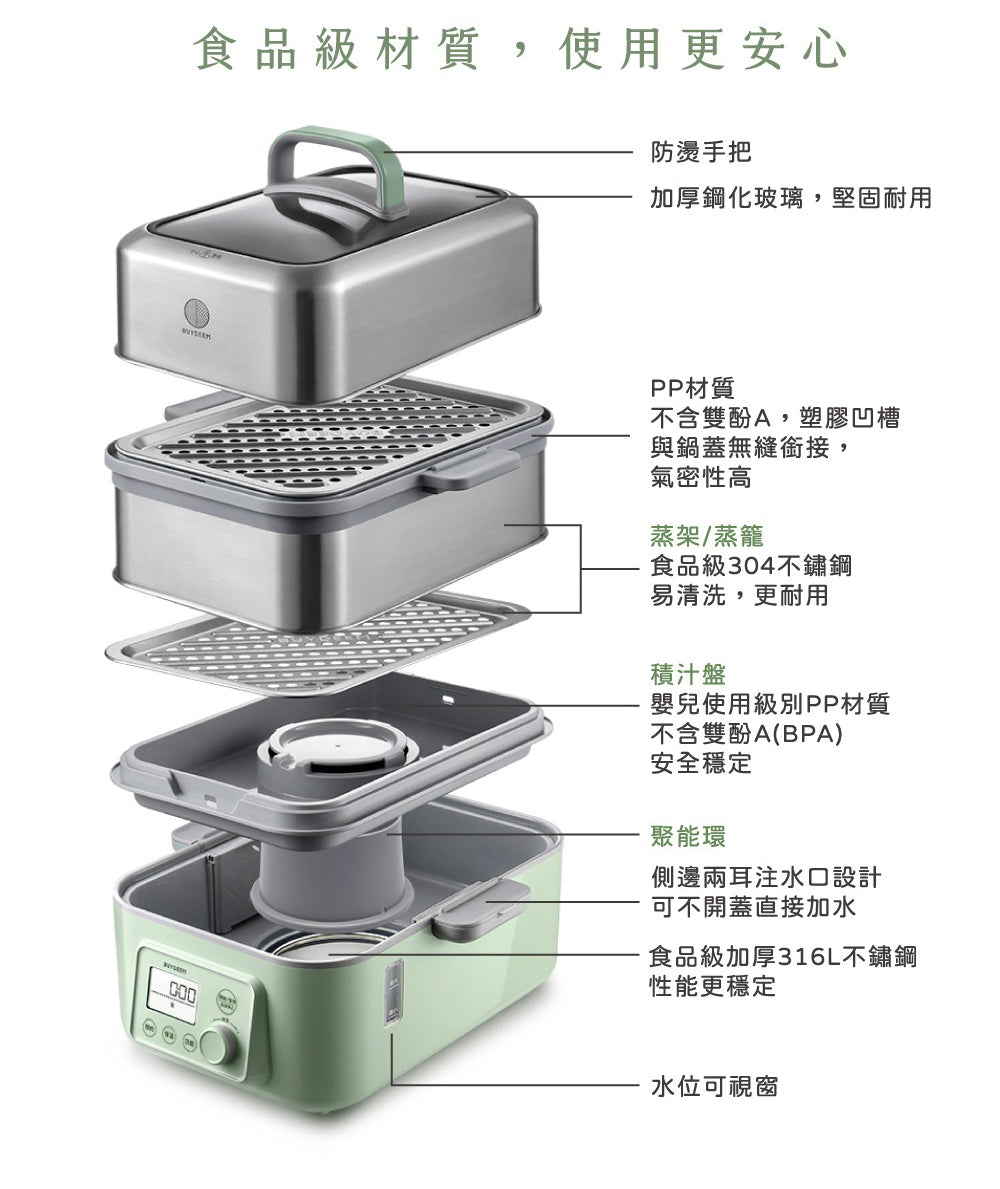 BUYDEEM北鼎|多功能雙層蒸燉鍋G561