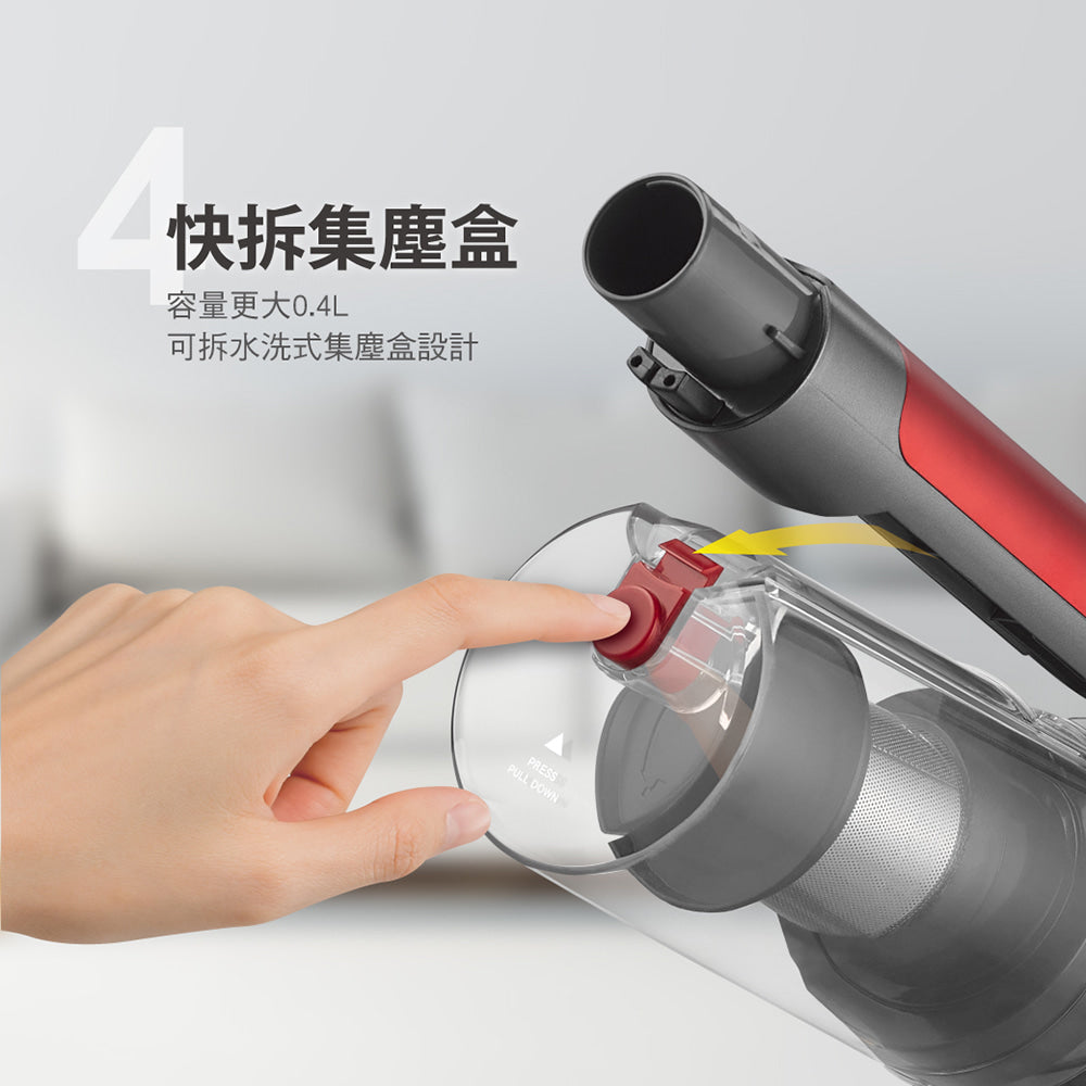 奇美CHIMEI|VC-HUNPH0 LED電動地刷手持強力氣旋吸塵器
