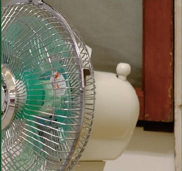 KOIZUMI|10吋復古電風扇KLF-G035(藍白/綠白)