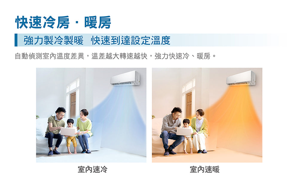 奇美CHIMEI |星雅變頻系列 一對一變頻分離式6-9坪 RC-S42HA1