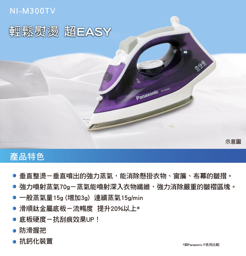 Panasonic國際牌 |NI-M300TV 蒸氣電熨斗