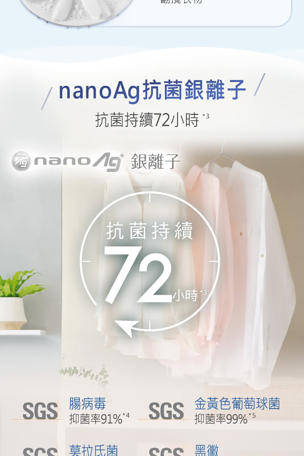 Panasonic 國際牌|NA-V190MTS-S 19公斤雙科技變頻直立式洗衣機