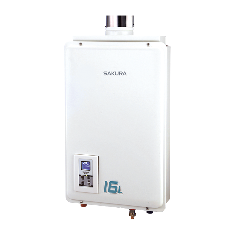 Sakura櫻花|16L 供排平衡智能恆溫熱水器(浴室、櫥櫃專用) SH1680(不含安裝)