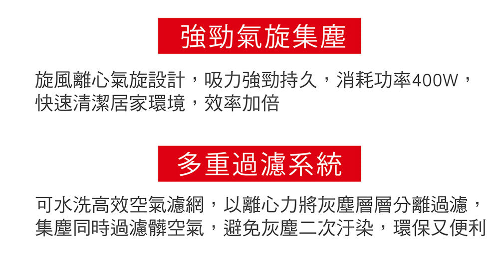奇美CHIMEI|VC-HB1PH0 手持多功能強力氣旋吸塵器