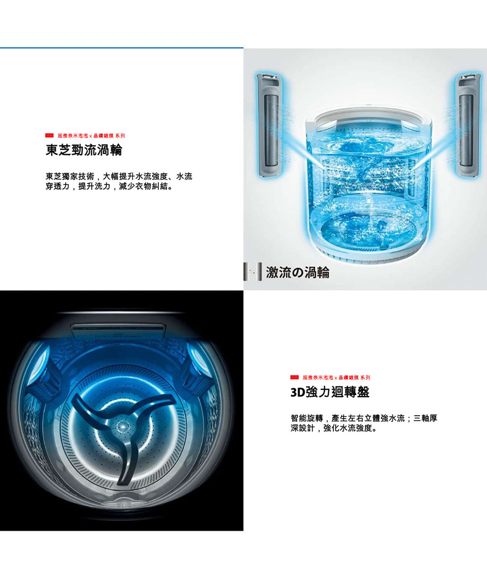 TOSHIBA |16KG 超微奈米泡泡 X 晶鑽鍍膜 AW-DMUK16WAG 頂級旗艦