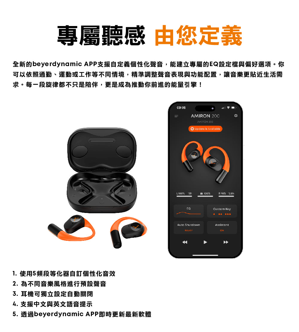 beyerdynamic｜Amiron 200 開放式藍牙耳掛耳機