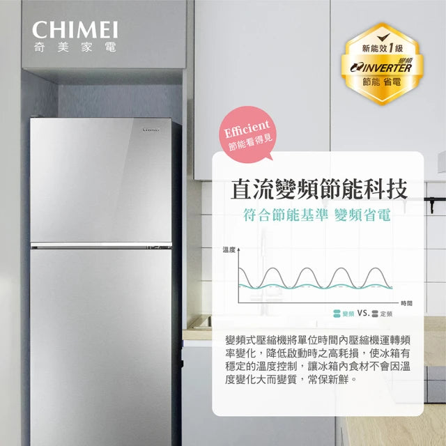奇美CHIMEI｜195L 雙門變頻冰箱UR-A198VB