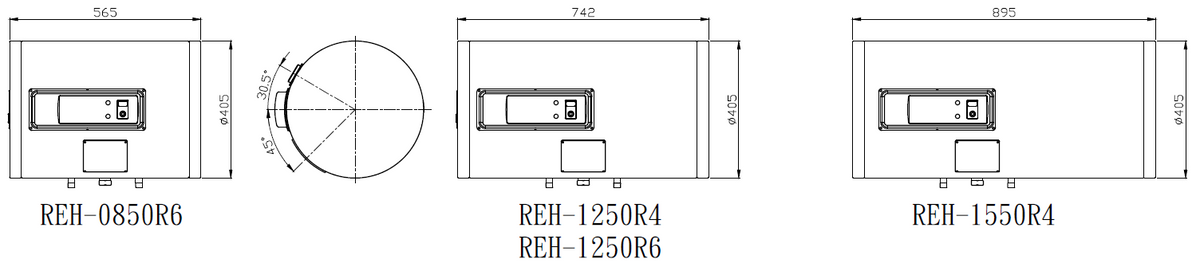Rinnai 林內｜REH-1250R6 12加侖儲熱式橫卦式6KW電熱水器(含運不安裝，安裝費另計)