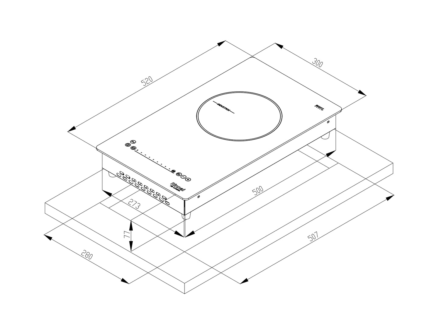 Rinnai 林內｜RB-1132HA IH智慧感應單口爐(附炊飯功能) (含運不安裝，安裝費另計)