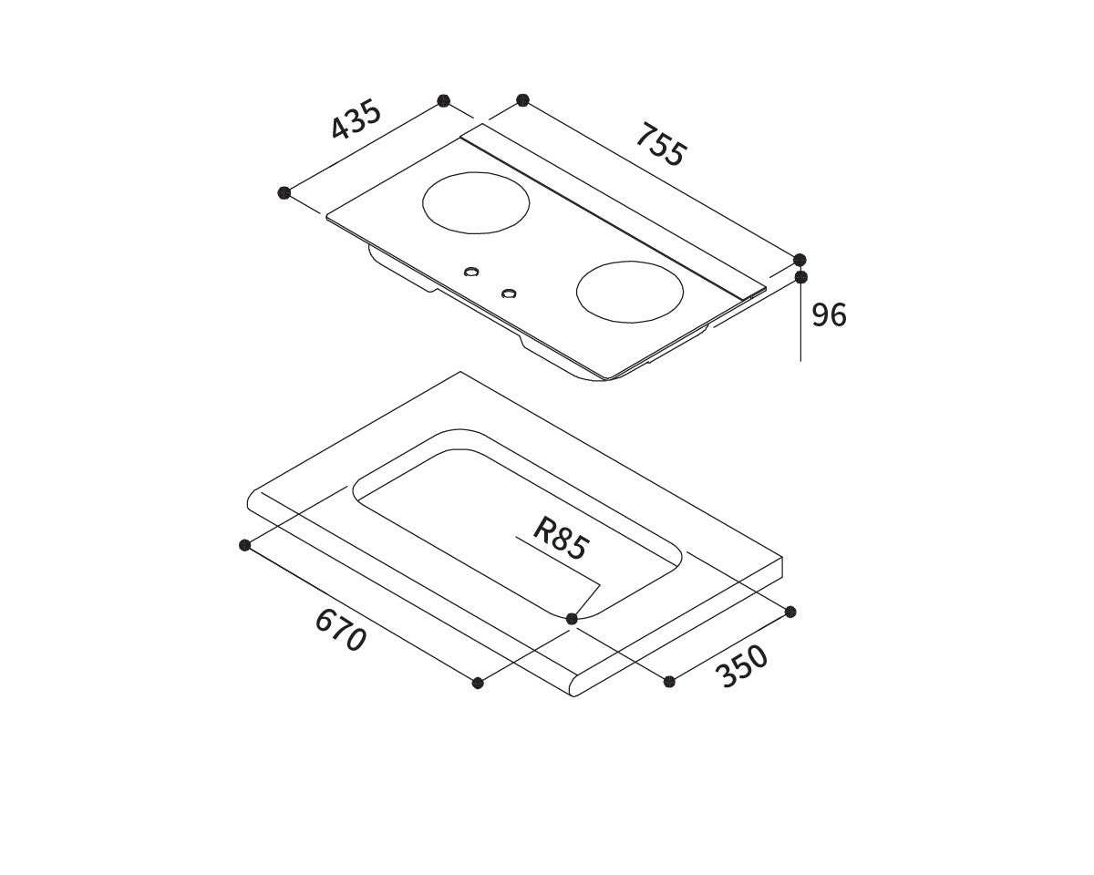 Rinnai 林內｜RB-L2610G(B)(A) 檯面式彩焱玻璃雙口爐(黑玻)(LED)(含運不安裝，安裝費另計)
