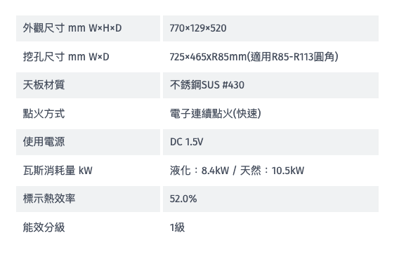 Rinnai 林內｜RB-L2700S(A) 檯面式彩焱不銹鋼雙口爐(含運不安裝，安裝費另計)
