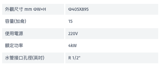 Rinnai 林內｜REH-1550P4 15加侖儲熱式直立式電熱水器(含運不安裝，安裝費另計)