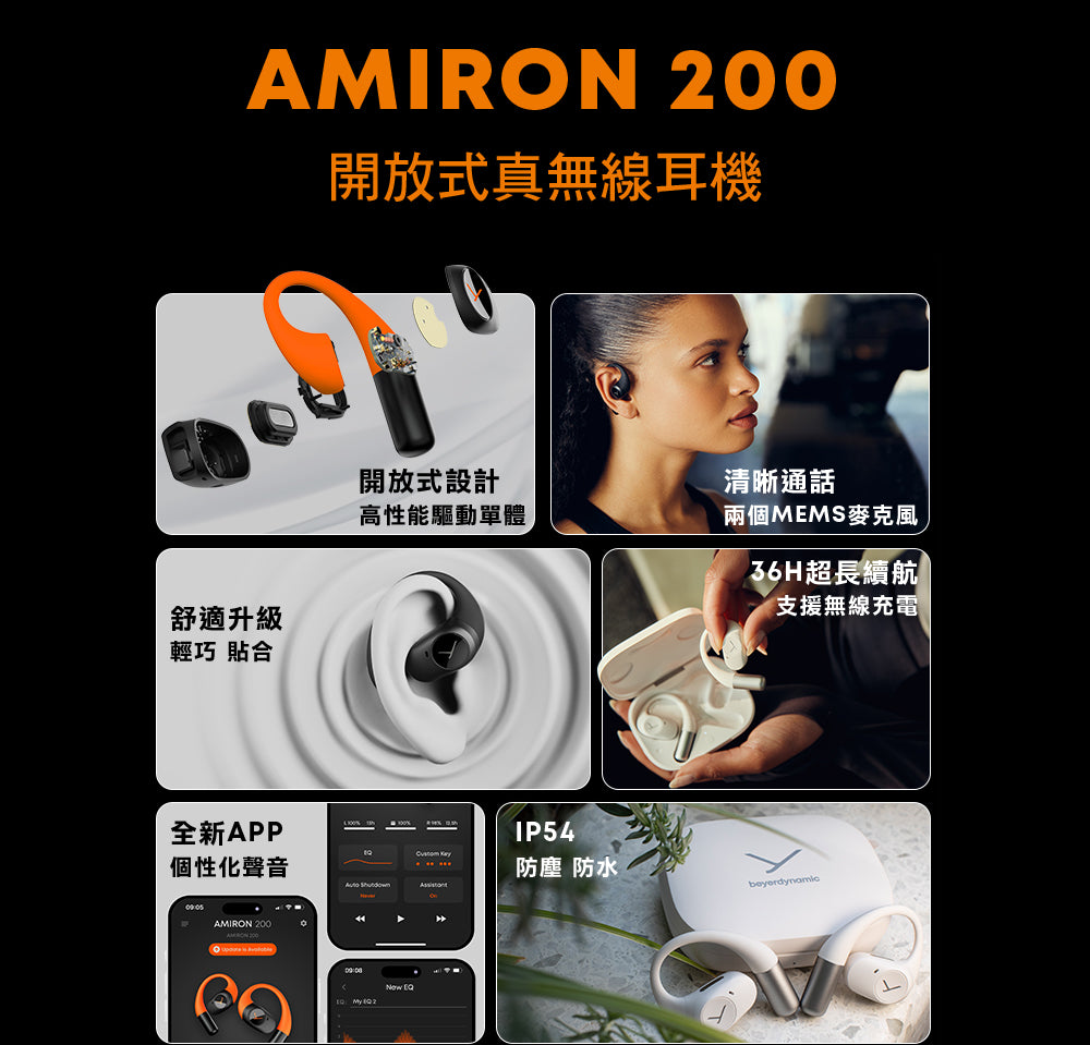 beyerdynamic｜Amiron 200 開放式藍牙耳掛耳機