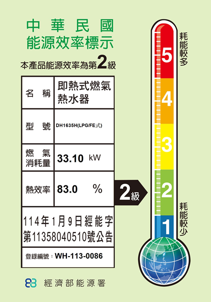 Sakura櫻花｜16L POWER四季溫智能恆溫熱水器 DH1635H (不含安裝)