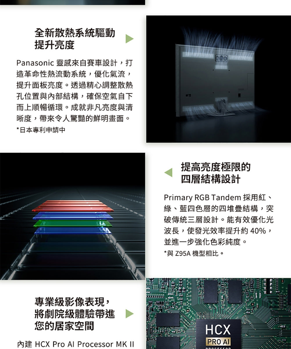 Panasonic國際牌 ｜TV-55Z95BGT 55型4K 旗艦OLED 144Hz Fire TV聯網顯示器 無視訊盒