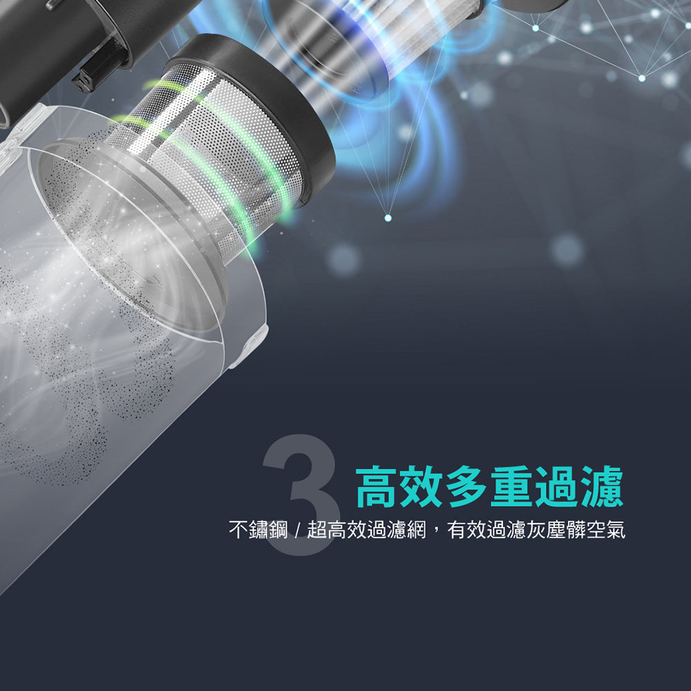 奇美CHIMEI｜VC-HUNPH0 LED電動地刷手持強力氣旋吸塵器
