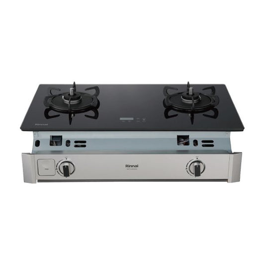 Rinnai 林內｜RBTS-A2660G(B) 嵌入式緻溫玻璃雙口爐(含運不安裝，安裝費另計)
