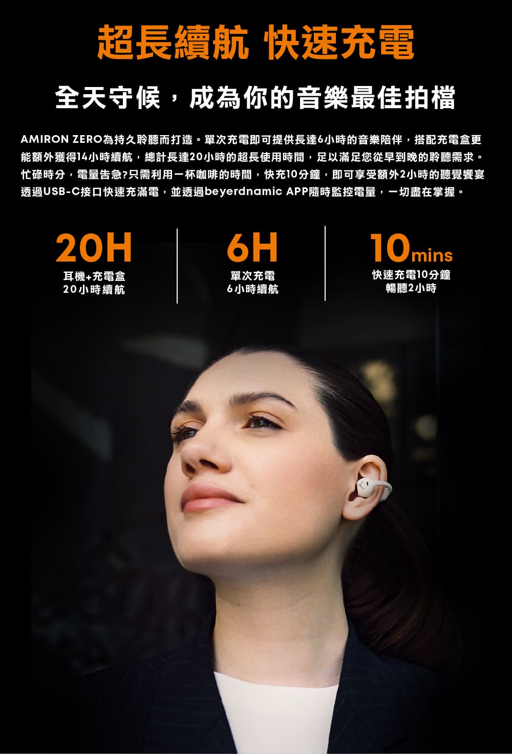 beyerdynamic｜Amiron Zero 開放式藍牙耳夾耳機