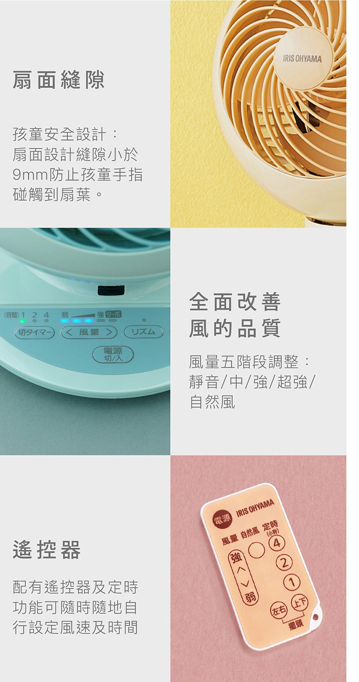 【全新出清】IRIS｜PCF-SC15T 空氣循環扇(馬卡龍色)