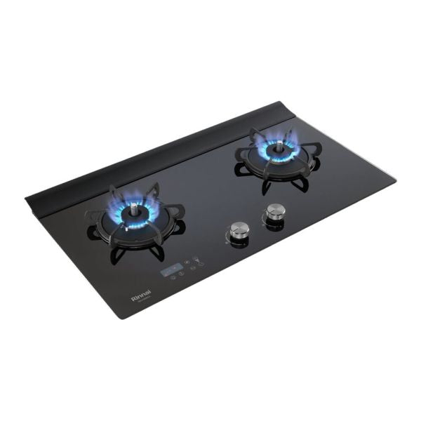 Rinnai 林內｜RB-A2660G(B) 檯面式緻溫二口爐(黑玻)(定溫)(定時)(含運不安裝，安裝費另計)