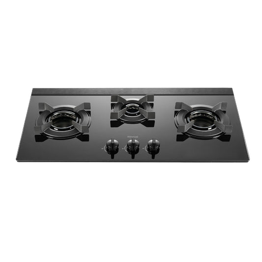 Rinnai 林內｜RB-N3811G(B) 檯面式內焰三口爐 (黑玻)(LED旋鈕) (含運不安裝，安裝費另計)