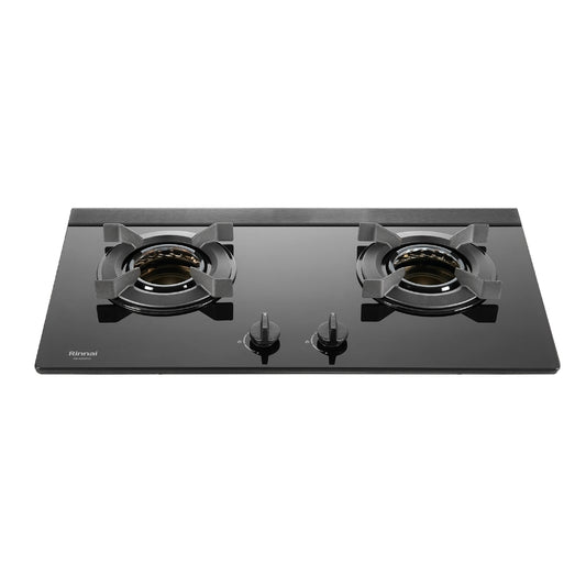 Rinnai 林內｜RB-N2601G(B) 檯面式內焰二口爐 (黑玻)  (含運不安裝，安裝費另計)