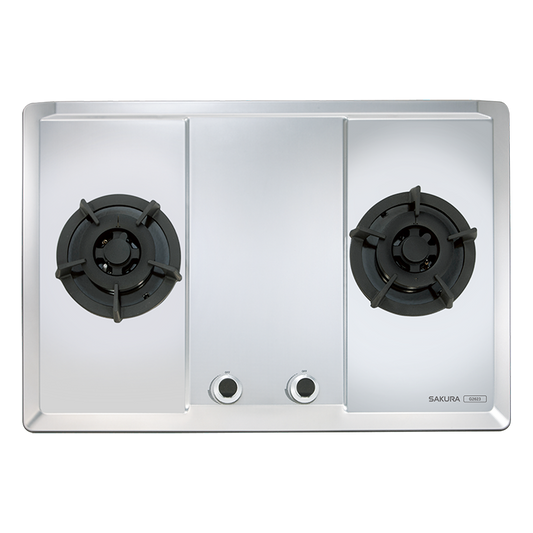 Sakura櫻花｜二口不鏽鋼大面板易清檯面爐 G2623S(不含安裝)
