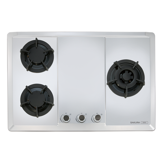 Sakura櫻花｜三口不鏽鋼大面板易清檯面爐 G2633S(不含安裝)