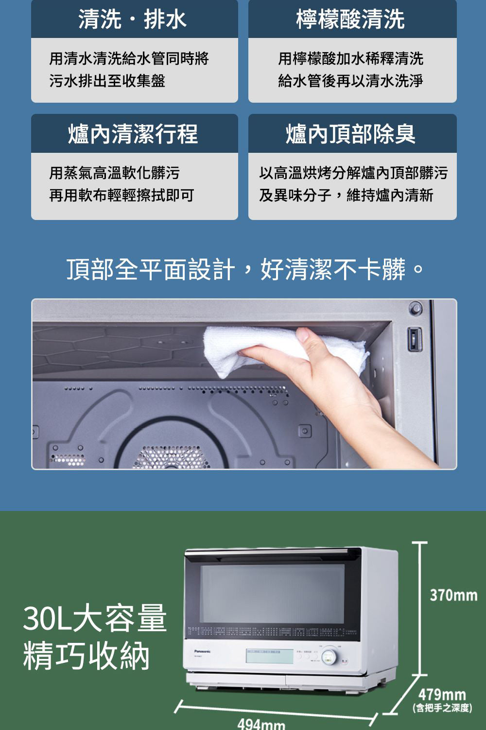 Panasonic 國際牌｜NN-BS807 30L蒸烘烤微波爐