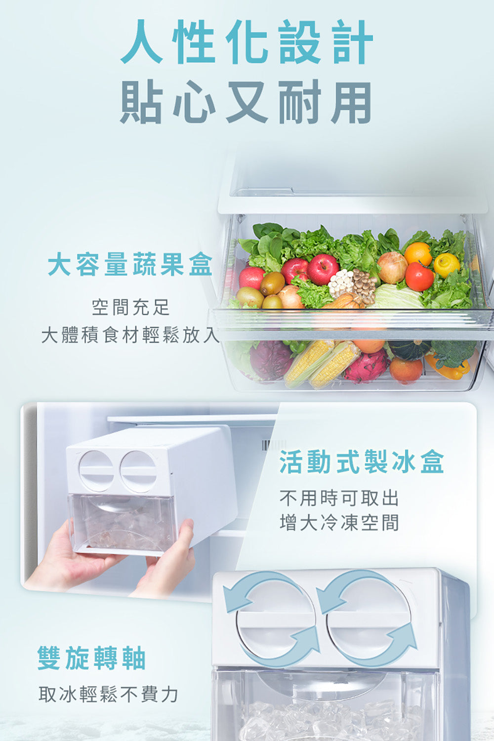 Panasonic 國際牌｜NR-B496TV-W 498L新一級能效智慧節能雙門變頻冰箱(燦雪白)