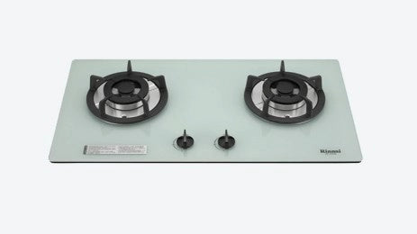 Rinnai 林內｜RB-202GH(W) 檯面式防漏玻璃雙口爐(白玻)(含運不安裝，安裝費另計)