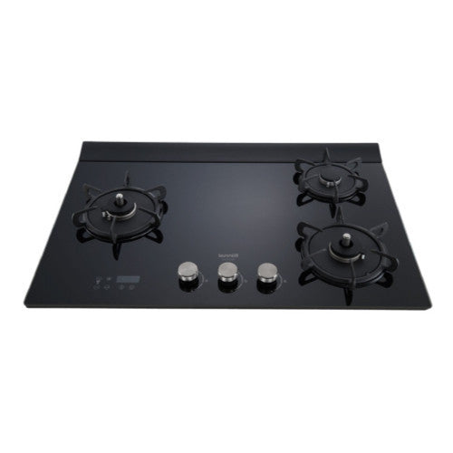 Rinnai 林內｜RB-A3760G(BL) 檯面式緻溫三口爐(黑玻)(定溫)(定時)(左單口)(含運不安裝，安裝費另計)