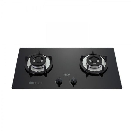 Rinnai 林內｜RB-S2630G(B)檯面式防漏玻璃雙口爐 (含運不安裝，安裝費另計)
