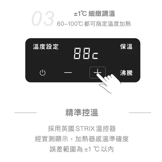 【全新出清】山善YAMAZEN｜玩美溫控手沖壺 電熱壺 EGL-C1280TW